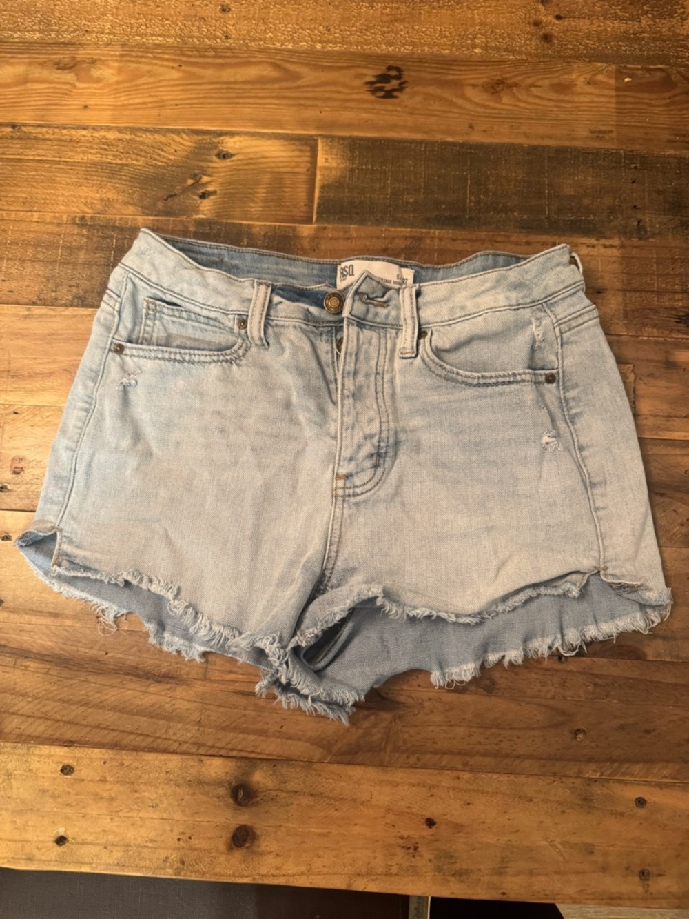 RSQ Light Blue Distressed Denim Shorts